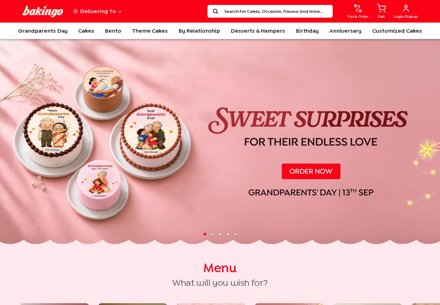 Bakingo website preview
